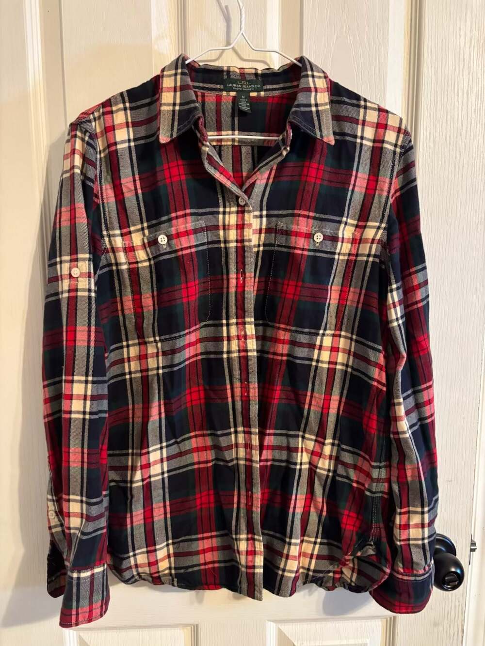 Ralph Lauren Ralph Lauren Jeans Co. Women's Long Sleeve Plaid Flannel Button-Up